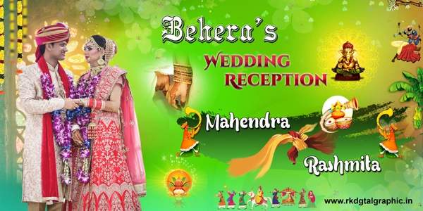 thumbnail Behera Wedding Receiption  Wedding Flex Banner PSD Templates for Stunning Designs